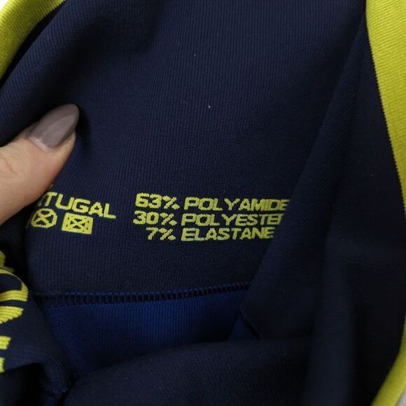 LNDR x SoulCycle navy blue yellow neon stripe Motion high rise seamless leggings - Picture 4 of 6